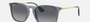 Ray-Ban Chris RB4187 6592T3 square sunglasses for men in full rim plastic, with transparent blue frame, and grey lenses. 54mm in lens size, 18mm in bridge size, and 145mm in temple length.