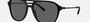 Bvlgari BV7038 5313B1 aviator sunglasses for men in full rim plastic, with matte black frame, and dark grey lenses. 57mm in lens size, 17mm in bridge size, and 140mm in temple length.