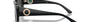 Bvlgari BV8261 501/87 rectangular sunglasses for women in full rim plastic, with black frame, and dark grey lenses. 55mm in lens size, 17mm in bridge size, and 140mm in temple length.