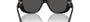 Bvlgari BV8261 501/87 rectangular sunglasses for women in full rim plastic, with black frame, and dark grey lenses. 55mm in lens size, 17mm in bridge size, and 140mm in temple length.