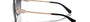 Bvlgari BV6122B 20148G irregular sunglasses for women in full rim metal, with pink gold frame, and grey gradient lenses. 58mm in lens size, 16mm in bridge size, and 140mm in temple length.