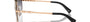 Bvlgari BV6144KB 20568G oversized sunglasses for women in semi-rimless metal, with black/pink gold plated frame, and grey gradient lenses. 55mm in lens size, 17mm in bridge size, and 140mm in temple length.