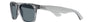 Ray-Ban New Wayfarer RB2132 64503R square sunglasses for unisex in full rim plastic, with transparent grey frame, and dark blue lenses. 55mm in lens size, 18mm in bridge size, and 145mm in temple length.