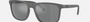 Emporio Armani EA 4129 50606G square sunglasses for men in full rim plastic, with matte grey frame, and grey silver mirror lenses. 56mm in lens size, 19mm in bridge size, and 142mm in temple length.