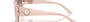 Bvlgari BV8261 55273B rectangular sunglasses for women in full rim plastic, with transparent pink frame, and pink gradient grey lenses. 55mm in lens size, 17mm in bridge size, and 140mm in temple length.