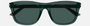 Gucci GG1444S 004 square sunglasses for men in full rim plastic, with transparent green frame, and green lenses. 55mm in lens size, 20mm in bridge size, and 145mm in temple length.