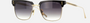 Dita Firaz DTS 431A 01 unisex's full rim clubmaster sunglasses in a black gold titanium frame with grey gradient lenses. Features a 55 mm lens size, 18 mm bridge size, and 142 mm temple length. Available in Dubai, UAE.