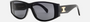 Celine CL40227U 01A rectangular sunglasses for women in full rim acetate, with shiny black frame, and grey lenses. 63mm in lens size, 13mm in bridge size, and 135mm in temple length.