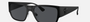 Versace VE2262 126187 square sunglasses for men in full rim metal, with matte black frame, and dark grey lenses. 56mm in lens size, 18mm in bridge size, and 140mm in temple length.
