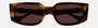Gucci GG1534S 002 rectangular sunglasses for women in full rim plastic, with havana frame, and brown lenses. 55mm in lens size, 18mm in bridge size, and 140mm in temple length.