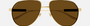 Gucci GG1311S 004 pilot sunglasses for men in full rim metal, with gold frame, and brown lenses. 61mm in lens size, 15mm in bridge size, and 145mm in temple length.