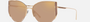 Bvlgari BV6170 20145A butterfly sunglasses for women in semi-rimless metal, with pink gold frame, and light brown mirrored flash gold lenses. 55mm in lens size, 17mm in bridge size, and 140mm in temple length.