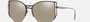 Bvlgari BV6170 20660V butterfly sunglasses for women in semi-rimless metal, with black frame, and white gold lenses. 55mm in lens size, 17mm in bridge size, and 140mm in temple length.