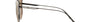 Bvlgari BV6170 20660V butterfly sunglasses for women in semi-rimless metal, with black frame, and white gold lenses. 55mm in lens size, 17mm in bridge size, and 140mm in temple length.