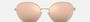Bvlgari BV6174 20140W oval sunglasses for women in full rim metal, with pink gold frame, and rose gold lenses. 58mm in lens size, 18mm in bridge size, and 140mm in temple length.