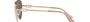 Bvlgari BV6174 20140W oval sunglasses for women in full rim metal, with pink gold frame, and rose gold lenses. 58mm in lens size, 18mm in bridge size, and 140mm in temple length.