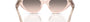 Bvlgari BV8256 54703B cat-eye sunglasses for women in full rim plastic, with transparent pink frame, and pink gradient grey lenses. 53mm in lens size, 21mm in bridge size, and 140mm in temple length.