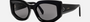 Celine Bold 3 Dots CL40277I 01A square sunglasses for women in full rim acetate, with shiny black frame, and grey lenses. 54mm in lens size, 20mm in bridge size, and 135mm in temple length.