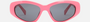 Celine CL40279U 72A rectangular sunglasses for women in full rim acetate, with pink frame, and grey lenses. 57mm in lens size, 13mm in bridge size, and 140mm in temple length.