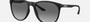 Emporio Armani EA 4210 500111 round sunglasses for men in full rim plastic, with matte black frame, and gradient grey lenses. 56mm in lens size, 18mm in bridge size, and 145mm in temple length.