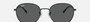 Ray-Ban RB3809 002/B1 round sunglasses for unisex in full rim metal, with black frame, and dark grey lenses. 55mm in lens size, 20mm in bridge size, and 145mm in temple length.