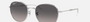 Ray-Ban RB3809 003/M3 round sunglasses for unisex in full rim metal, with silver frame, and grey lenses. 55mm in lens size, 20mm in bridge size, and 145mm in temple length.