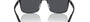 Ray-Ban RB3721 186/87 square sunglasses for unisex in full rim metal, with black on black frame, and dark grey lenses. 59mm in lens size, 17mm in bridge size, and 145mm in temple length.