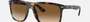Ray-Ban Boyfriend Two RB4547 710/51 square sunglasses for men in full rim plastic, with havana frame, and light brown lenses. 57mm in lens size, 18mm in bridge size, and 145mm in temple length.