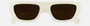 Gucci GG1134S 003 rectangular sunglasses for women in full rim plastic, with white frame, and brown lenses. 53mm in lens size, 19mm in bridge size, and 145mm in temple length.
