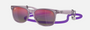 Ray-Ban Junior New Wayfarer Kids RJ9052S 7147B1 square sunglasses for kids in full rim injected, with polished opal purple frame, and blue & violet lenses. 47mm in lens size, 15mm in bridge size, and 125mm in temple length.