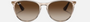Ray-Ban Junior Erika Kids RJ9060S 710813 phantos sunglasses for kids in full rim injected, with transparent light brown frame, and gradient brown lenses. 50mm in lens size, 15mm in bridge size, and 130mm in temple length.