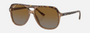Ray-Ban Junior Bill RJ9096S 7152T5 square sunglasses for kids in full rim acetate, with polished havana frame, and brown polarized lenses. 49mm in lens size, 13mm in bridge size, and 130mm in temple length.