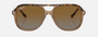 Ray-Ban Junior Bill RJ9096S 7152T5 square sunglasses for kids in full rim acetate, with polished havana frame, and brown polarized lenses. 49mm in lens size, 13mm in bridge size, and 130mm in temple length.