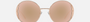 Bvlgari BV6169 20140W round sunglasses for women in full rim metal, with pink gold frame, and rose gold lenses. 53mm in lens size, 20mm in bridge size, and 140mm in temple length.