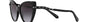 Bvlgari BV8236B 54128G cat-eye sunglasses for women in full rim plastic, with bvlgari black mamba frame, and grey gradient lenses. 55mm in lens size, 17mm in bridge size, and 140mm in temple length.