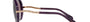 Bvlgari BV8242B 55178H irregular sunglasses for women in full rim plastic, with marbled amethyst frame, and violet gradient lenses. 55mm in lens size, 21mm in bridge size, and 140mm in temple length.