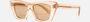 Celine CL40187I 42J square sunglasses for women in full rim acetate, with shiny crystal orange frame, and brown lenses. 51mm in lens size, 16mm in bridge size, and 145mm in temple length.
