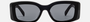 Celine Triomphe CL40282U 01A square sunglasses for women in full rim acetate, with shiny black with silver frame, and grey lenses. 53mm in lens size, 18mm in bridge size, and 135mm in temple length.