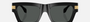 Versace VE4464 GB187 rectangular sunglasses for men in full rim plastic, with black frame, and dark grey lenses. 55mm in lens size, 20mm in bridge size, and 145mm in temple length.