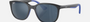 Ray-Ban Junior RJ9078S 715155 square sunglasses for kids in full rim injected, with polished grey on blue
  frame, and dark blue lenses. 48mm in lens size, 16mm in bridge size, and 135mm in temple length.