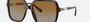 Bvlgari BV8228B 504/T5 oversized sunglasses for women in full rim plastic, with havana frame, and dark brown lenses. 57mm in lens size, 19mm in bridge size, and 140mm in temple length.