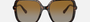 Bvlgari BV8228B 504/T5 oversized sunglasses for women in full rim plastic, with havana frame, and dark brown lenses. 57mm in lens size, 19mm in bridge size, and 140mm in temple length.