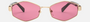 Marc Jacobs Marc 496/S Y11/VC hexagonal sunglasses for women in full rim metal, with gold frame, and pink lenses. 55mm in lens size, 17mm in bridge size, and 140mm in temple length.