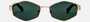 Marc Jacobs Marc 496/S PEF/MT hexagonal sunglasses for women in full rim metal, with gold frame, and green mirror lenses. 55mm in lens size, 17mm in bridge size, and 140mm in temple length.