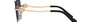 Bvlgari BV6173B 20148G square sunglasses for women in rimless metal, with pink gold frame, and grey gradient lenses. 58mm in lens size, 17mm in bridge size, and 140mm in temple length.