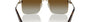 Bvlgari BV6180KB 278/T5 square sunglasses for women in full rim metal, with pale gold plated frame, and brown gradient lenses. 57mm in lens size, 17mm in bridge size, and 140mm in temple length.