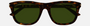 Gucci GG1444S 002 square sunglasses for men in full rim plastic, with havana frame, and green lenses. 55mm in lens size, 20mm in bridge size, and 145mm in temple length.