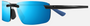 Maui Jim Ilikou 02 rectangular sunglasses for unisex in rimless plastic, with shiny black with blue frame, and blue hawaii lenses. 59mm in lens size, 16mm in bridge size, and 139mm in temple length.