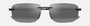 Maui Jim Lanakila 02 rectangular sunglasses for unisex in rimless titanium, with matte black with grey frame, and neutral grey lenses. 59mm in lens size, 15mm in bridge size, and 140mm in temple length.