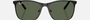 Ray-Ban Junior RJ9551S 294/71 square sunglasses for kids in full rim metal, with black frame, and dark green lenses. 48mm in lens size, 16mm in bridge size, and 125mm in temple length.